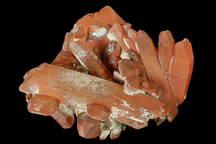 Natural, Red Quartz Crystal Cluster - Morocco #153761